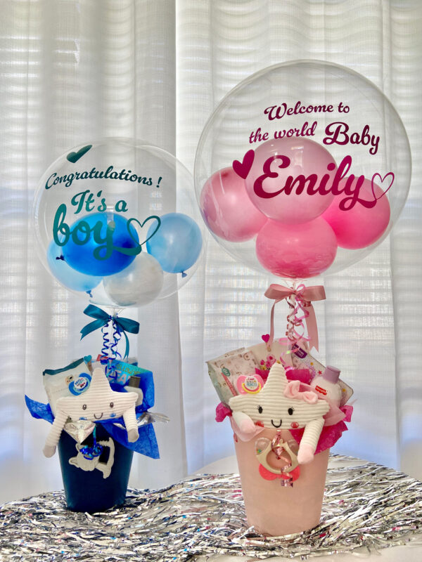Baby Shower Baby Arrival Bubble Balloon Gift Basket