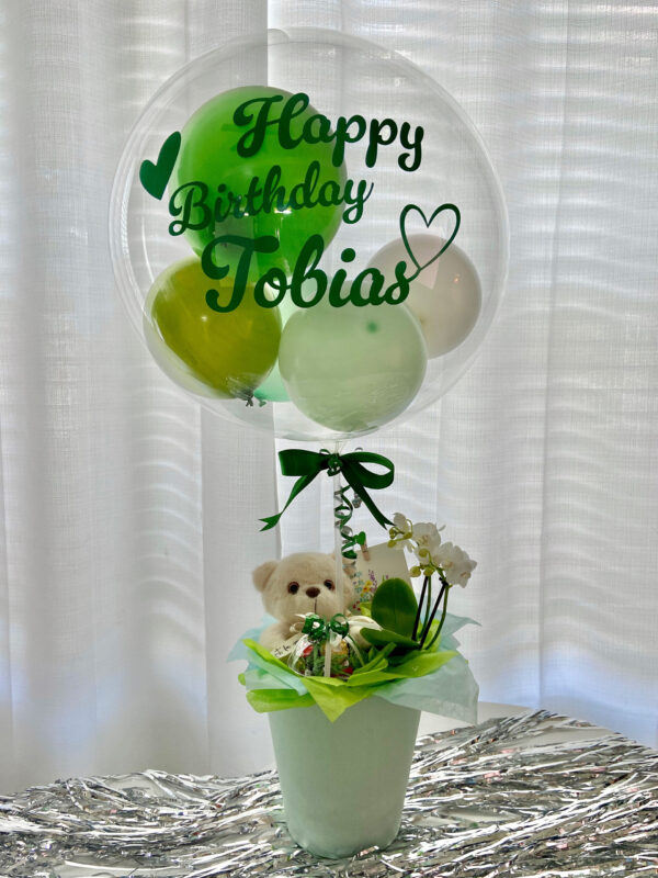 Happy Birthday Bubble Balloon Gift Basket